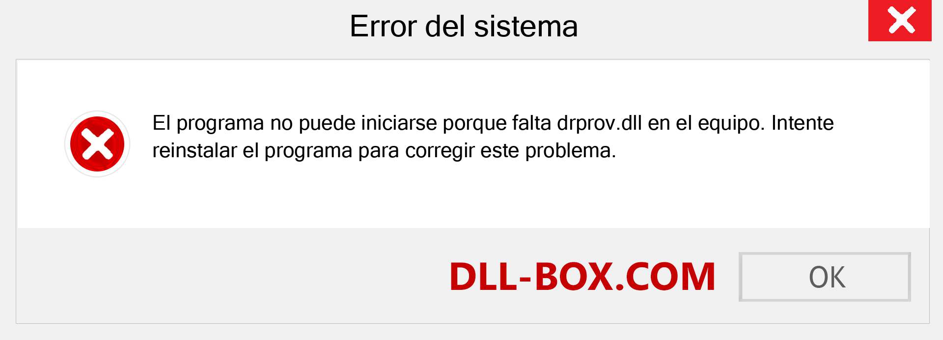 ¿Falta el archivo drprov.dll ?. Descargar para Windows 7, 8, 10 - Corregir drprov dll Missing Error en Windows, fotos, imágenes