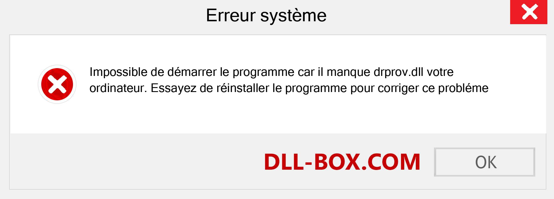 Le fichier drprov.dll est manquant ?. Télécharger pour Windows 7, 8, 10 - Correction de l'erreur manquante drprov dll sur Windows, photos, images